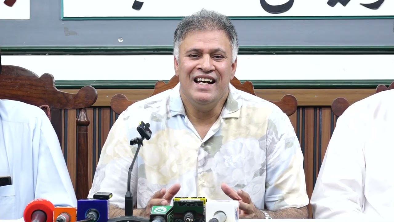 Press conference of former squash world number 8 Zubair Jahan Khan