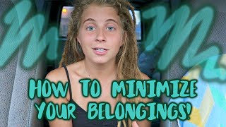 How To Minimize Your Belongings