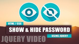 Password Hide & Show using JQuery by LearnCode JavaDeveloper