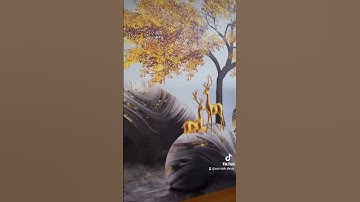 Tranh dán tường hươu tài lộc. #tranh #tranhdantuong #tranh3d