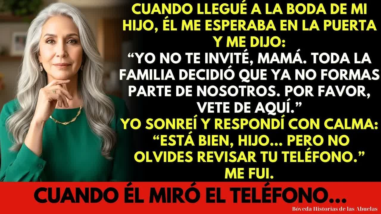 Mi hijo me rechazó en su boda… pero su celular reveló una verdad devastadora
