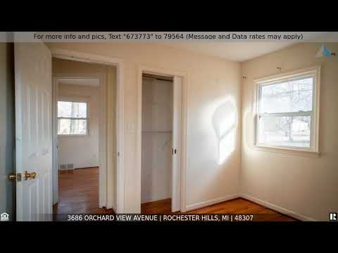 3686 ORCHARD VIEW Avenue, Rochester Hills, MI home video tour