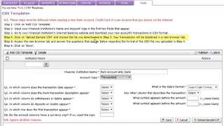 Create csv template