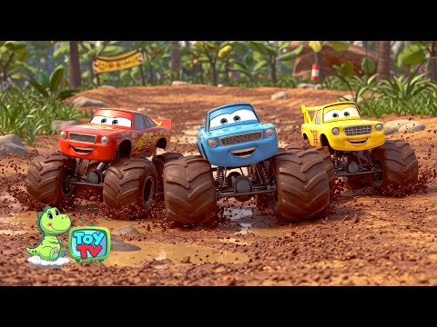 Monster Truck car Washing <strong>Song</strong> + More Nursery Rhymes &amp;<strong>amp</strong>; Kids Songs -Toy tv