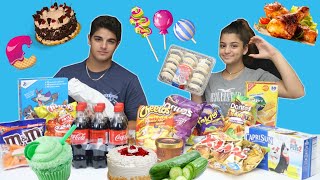 WE ONLY EAT FOODS THAT START WITH THE LETTER C FOR 24 HOURS CHALLENGE!