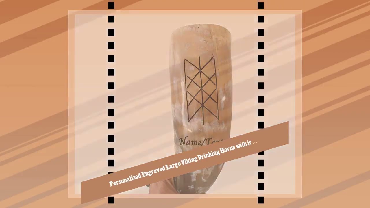 Personalized Engraved Large Viking Drinking Horns with iron stand, Perfect Viking gift, Groomsmen...