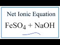Net Ionic Equations and Solubility