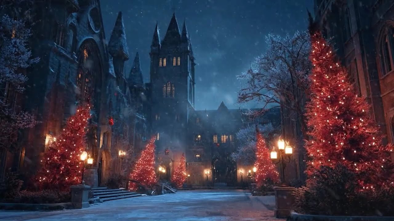 Снежный сочельник в величественном готическом соборе