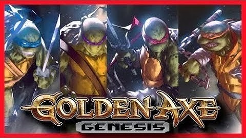 Golden Axe Genesis Bootleg (TMNT EDITION) - "Original Mode" - Playthrough (Openbor)