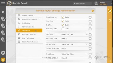hh2 Remote Payroll:  System Settings