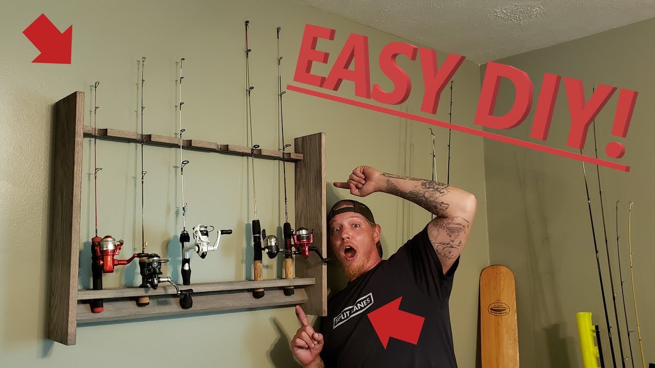 How to make a ICE FISHING Rod Rack (EASY DIY) 