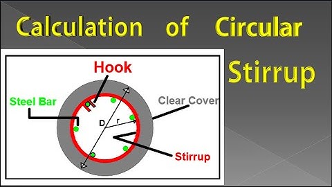 How to Calculate Circular Stirrups | Calculation of Stirrups in Circular Column