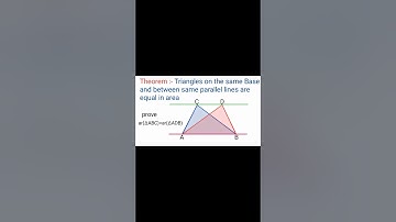 Triangles on the same base and between same parallel lines are equal in area.