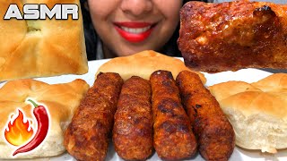 SPICY CHICKEN KEBABS ASMR MUKBANG + MANAKISH | ARABIC FOOD ASMR MUKBANG | ASMR EATING (No Talking)