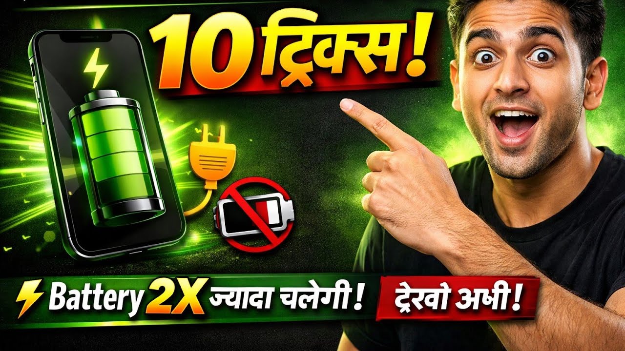 🔋 स्मार्टफोन बैटरी बचाने के 10 जबरदस्त ट्रिक्स — Battery 2X ज्यादा चलेगी!