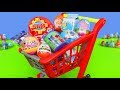 Surprise Eggs: Shopping Cart with Fireman, Bear, LOL Toys & Blind Bags for Children