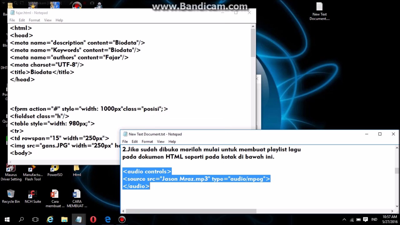 Cara menambahkan Musik pada HTML - YouTube
