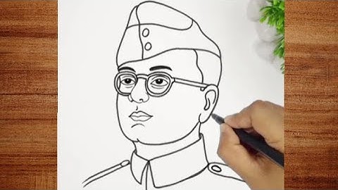 How to draw Netaji Subhas Chandra Bosh /Subhas chandra bosh drawing tutorial / Art Lavi Arts