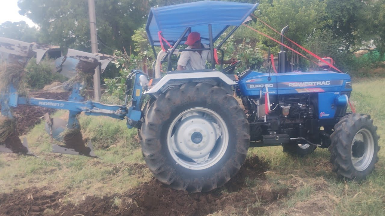 Powertrac euro 50 4WD POWERFULL Tractor Demo And Review