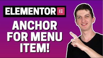 How To Make Anchor For a Menu Item In Elementor
