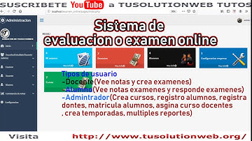 sistema de examen en linea codigo fuente