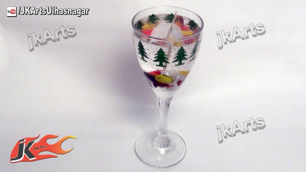 How to make Christmas Gel Candle Gift Idea Room Decor JK Arts 467