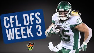 CFL DFS Week 3 Picks | DraftKings