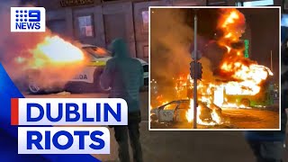 School stabbing in Dublin sparks riots | 9 News Australia image