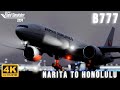 【MSFS2024】突発的な激しい雨のなか成田空港からホノルルへフルフライト - PMDG 777-300ER - Boris Audio 【Microsoft Flight Simulator 】