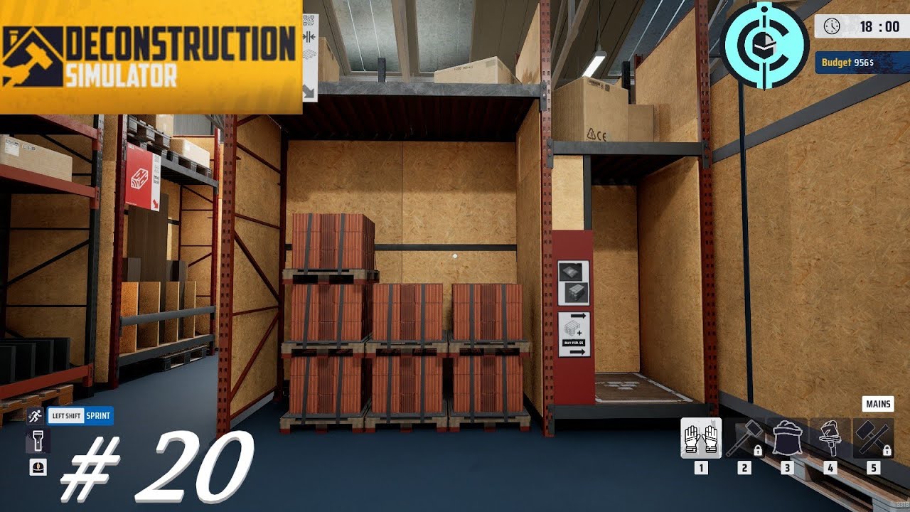 déconstruction simulator #20: On fait du stock de briques, et on regarde les objets a prendre.