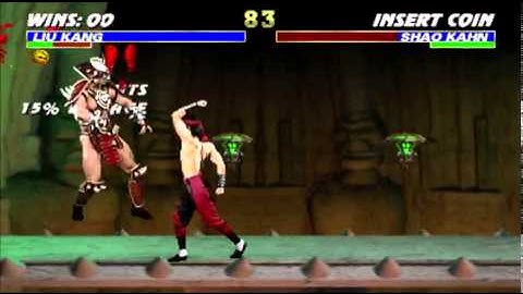 Ultimate Mortal Kombat 3 Liu kKang vs Shao Kahn (double flawless)