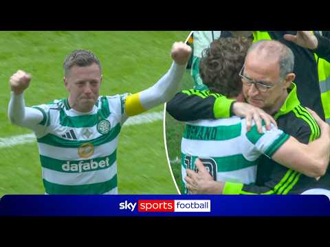FULL\u002DTIME SCENES as Celtic win the Scottish Premiership! 🏆🍀