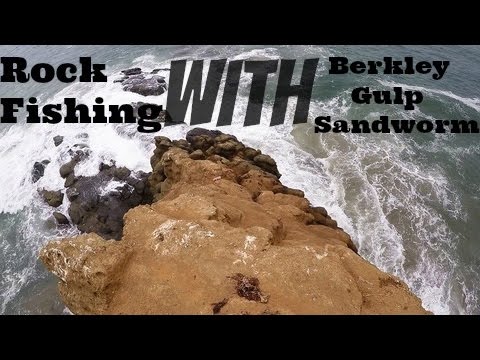 Rock Fishing With Berkley Gulp Sandworms 