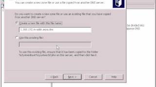 Creating A New Reverse Lookup Zone