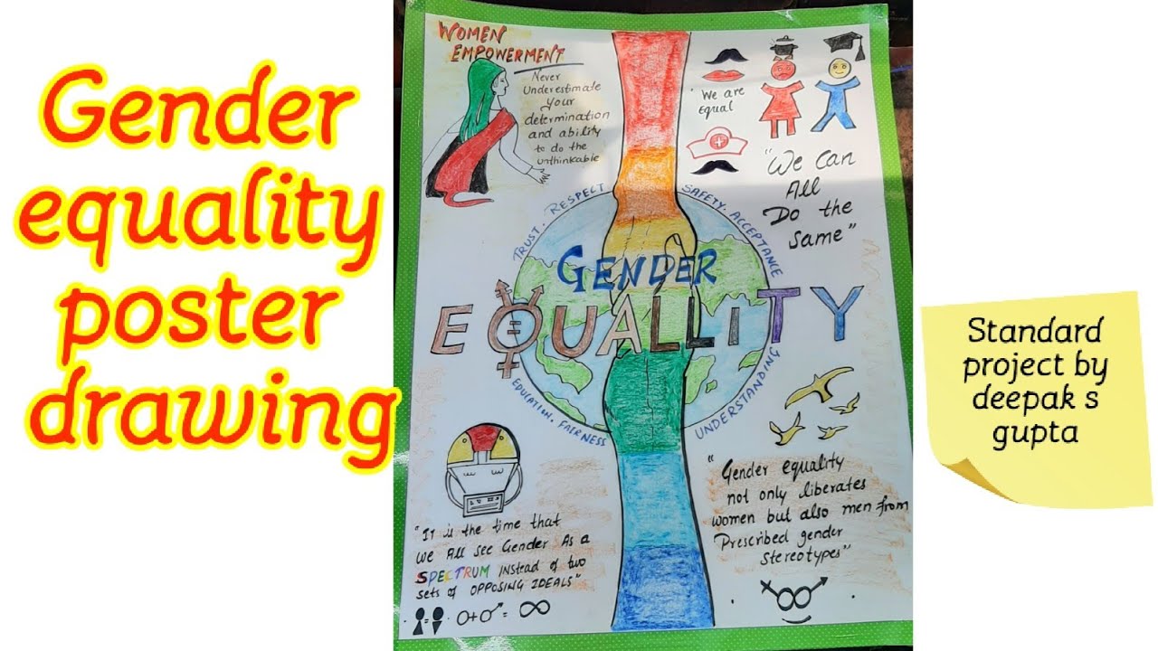 Gender Equality Poster Drawing genderequality womenempowerment 