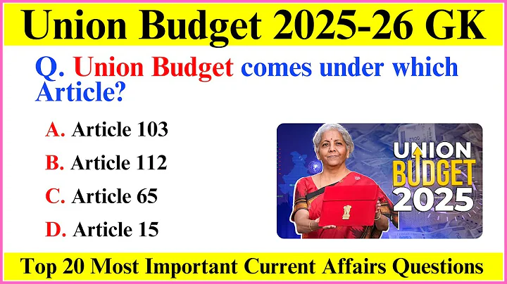 Budget 2025 Current Affairs | Union Budget 2025 Current Affairs | Union Budget 2025 GK Questions