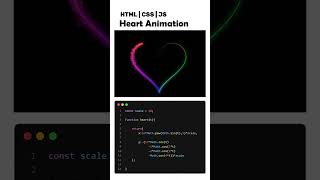 ❤️ Glowing Heart Animation Using HTML, CSS & JavaScript ✨ | #shorts #html #programming #coding