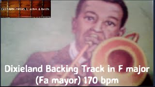 Video thumbnail of "Dixieland Backing Track in F major.(Fa mayor) Traditional Jazz. 170 bpm. Base para improvisar."