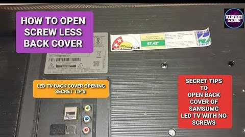 How to Remove Back cover of screw less type Samsung Tv with jig/tool|Open Back cover of screwless Tv