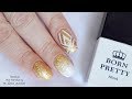 Бело золотой дизайн ногтей, маникюр. Gold &amp; White Nail Art