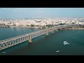 Hello rajahmundry   drone visuals of godavari road cum rail bridge  rajamahendravaram  captain 