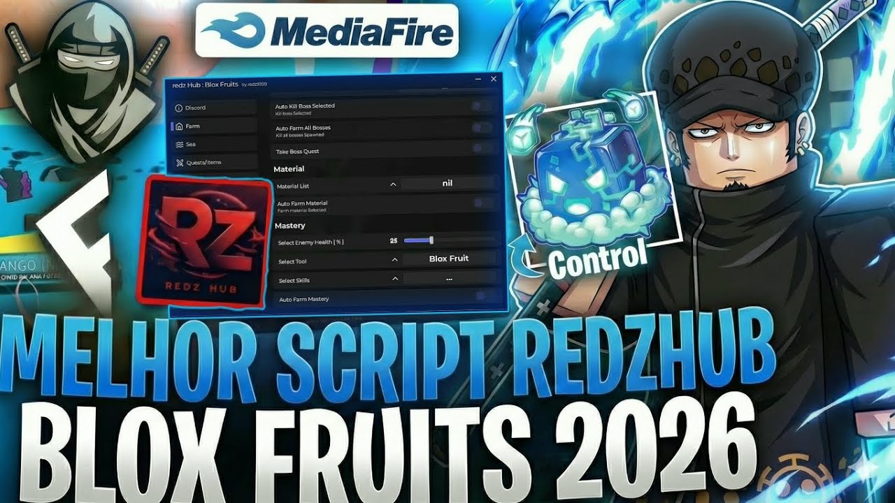 🔥 SCRIPT REDZ HUB 2026 BLOX FRUITS SEM KEY PARA CELULAR E PC + EXECUTOR DELTA LINK DIRETO MEDIAFIRE