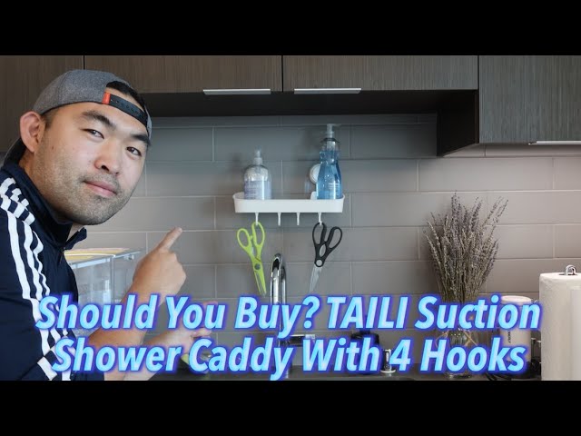 Should You Buy? TAILI Suction Shower Caddy With 4 Hooks 