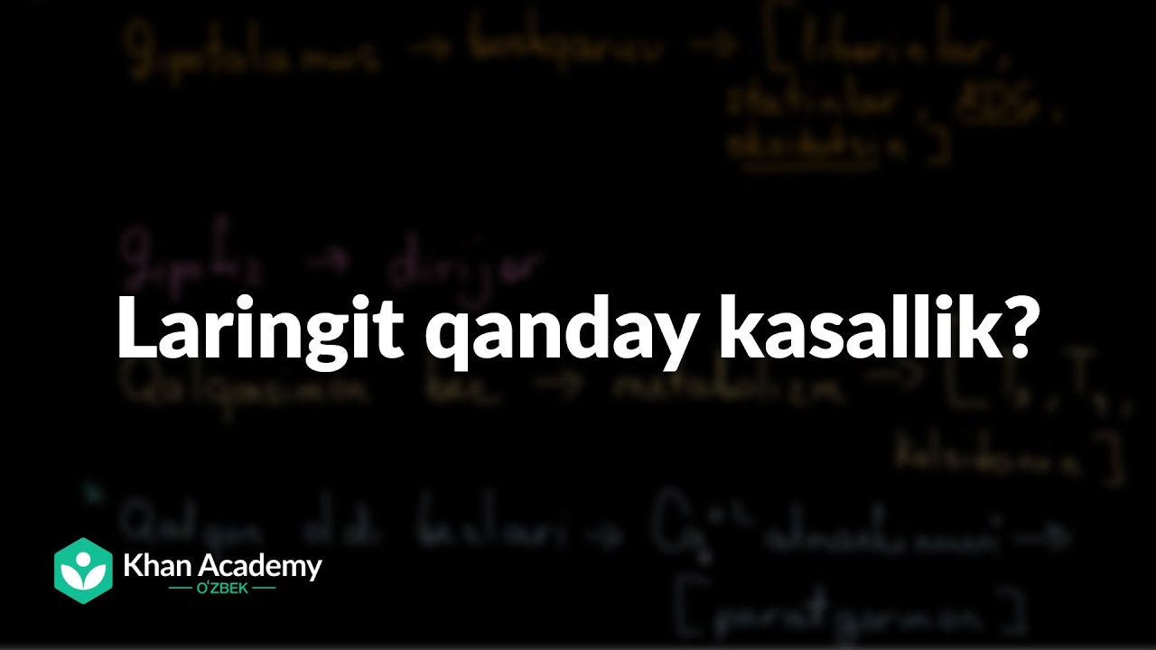 Laringit qanday kasallik? | Tibbiyot