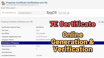 How to Generate 7E Certificate ‑ Online Verification of 7E Certificate #fbr #7E