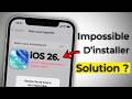 Erreur “iOS 26 temporairement indisponible” – Comment la corriger