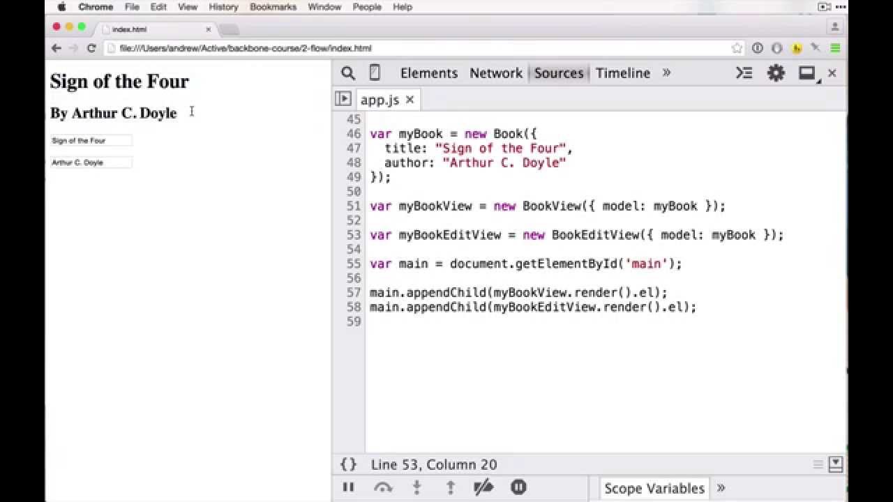 Getting Started with Backbone:Backbone Data Flow - YouTube