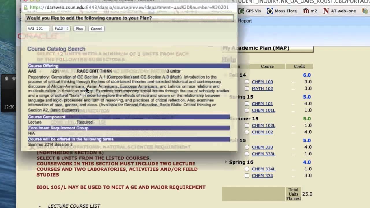 Biology advising how to use My Academic Planner online YouTube