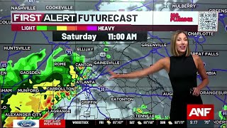 First Alert Forecast: Evening and Overnight T-Showers Linger into Saturday Morning