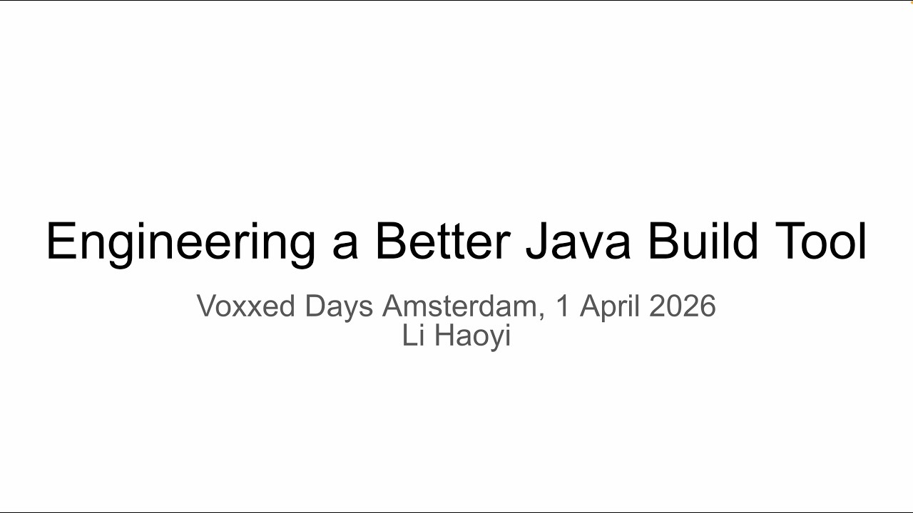 Engineering a Better Java Build Tool, Voxxed Days Amsterdam 1 April ...